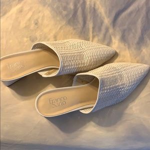 Beautiful never worn beige mules